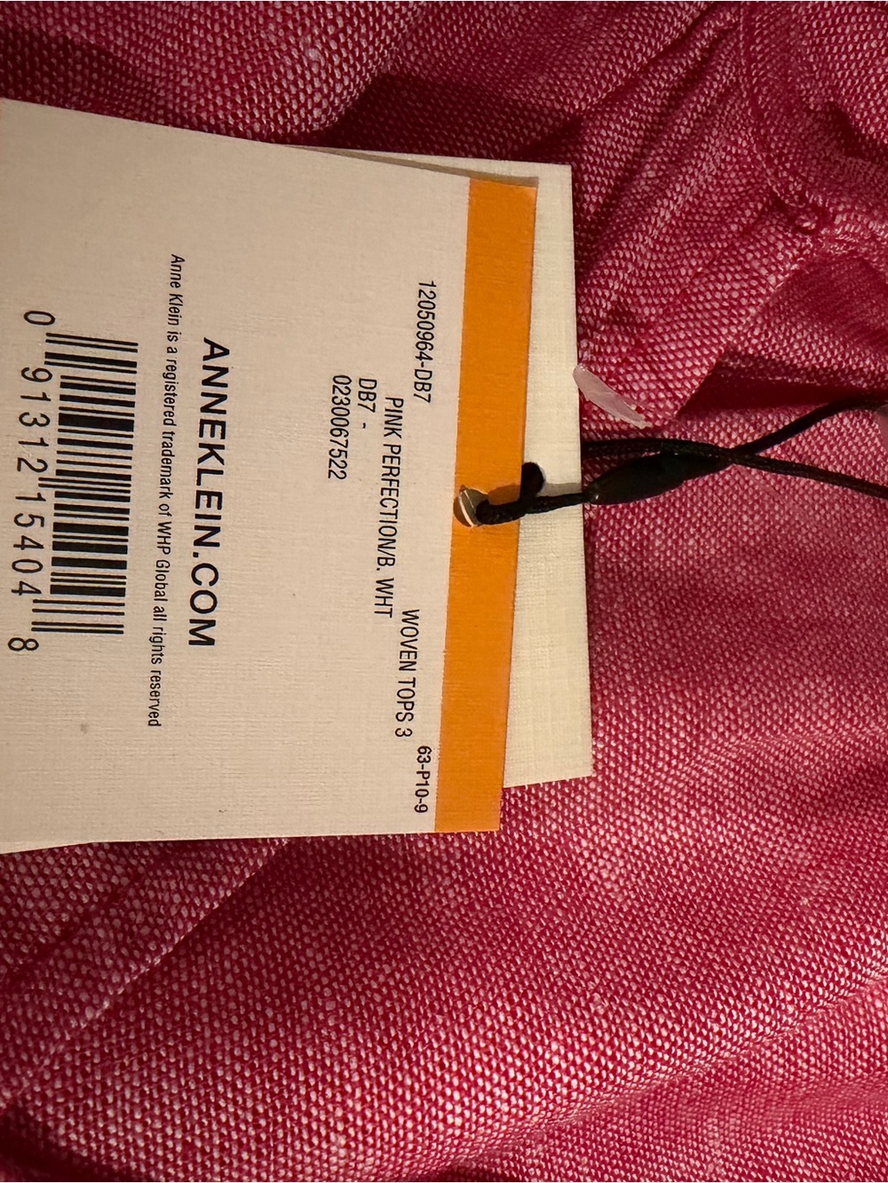 Anne Klein Raspberry Ruffle Sleeve V-Neck Blouse - Picture 4 of 6